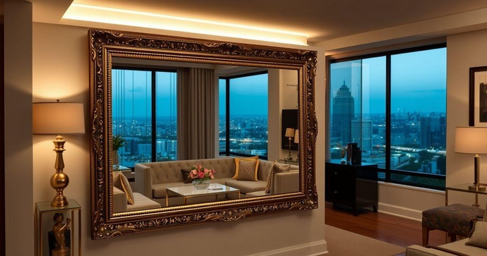 Espelho Decorativo para Sala: Transforme Seu Ambiente com Estilo e Elegância Espelho Decorativo para Sala: Transforme Seu Ambiente com Estilo e Elegância