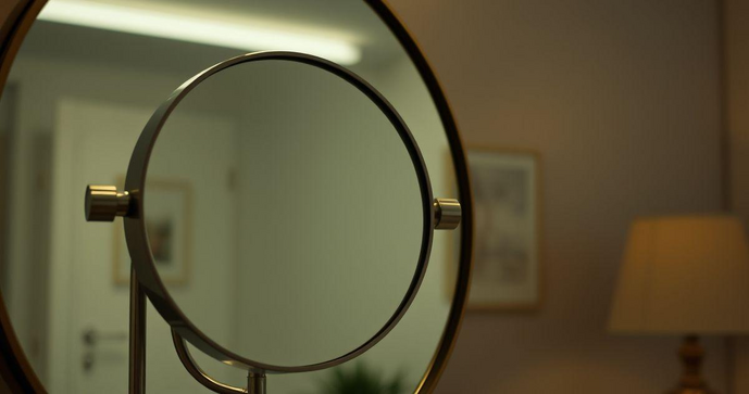 Descubra o Charme do Espelho Redondo com Alça para sua Decoração Descubra o Charme do Espelho Redondo com Alça para sua Decoração