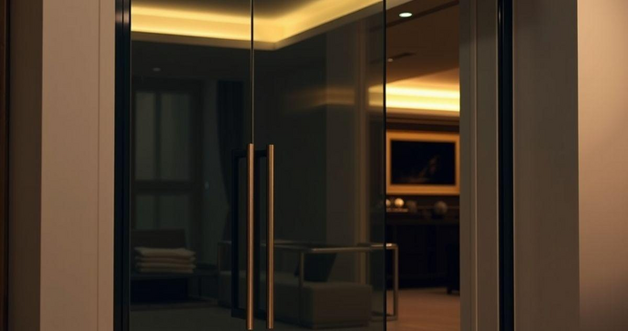 Porta de vidro fumê: elegância e privacidade para seu espaço Porta de vidro fumê: elegância e privacidade para seu espaço